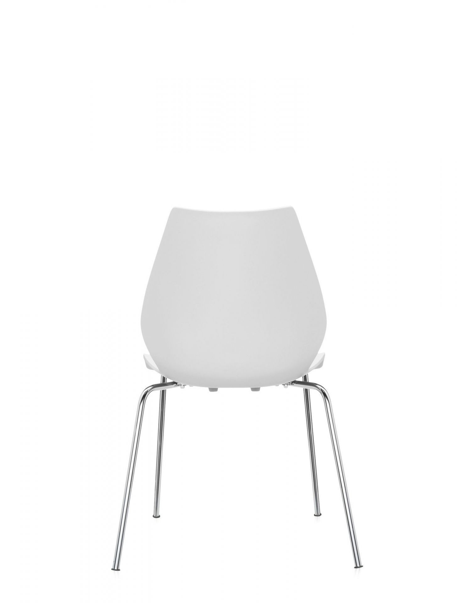 Maui Chaise sans Accoudoirs Kartell zinc blanc