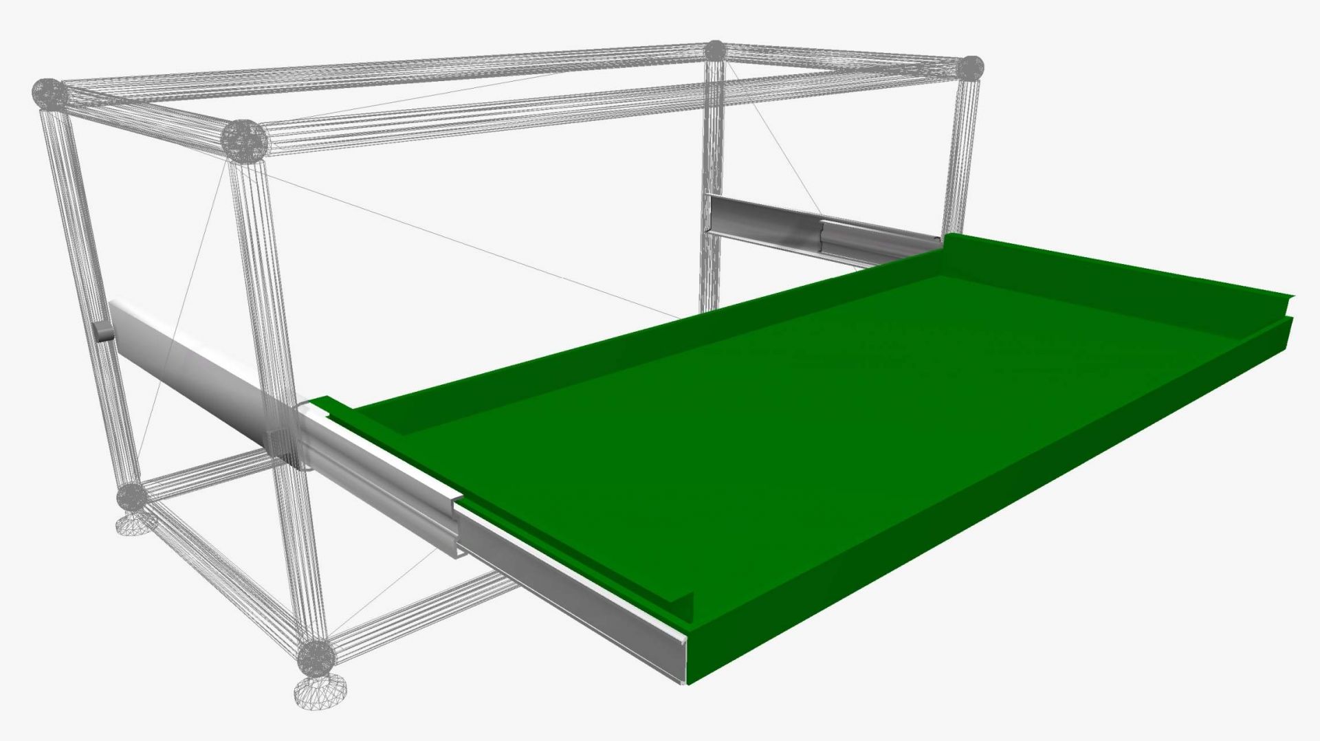 USM Haller pièces de rechange d'étagère d'extension vert 39,5 x 35