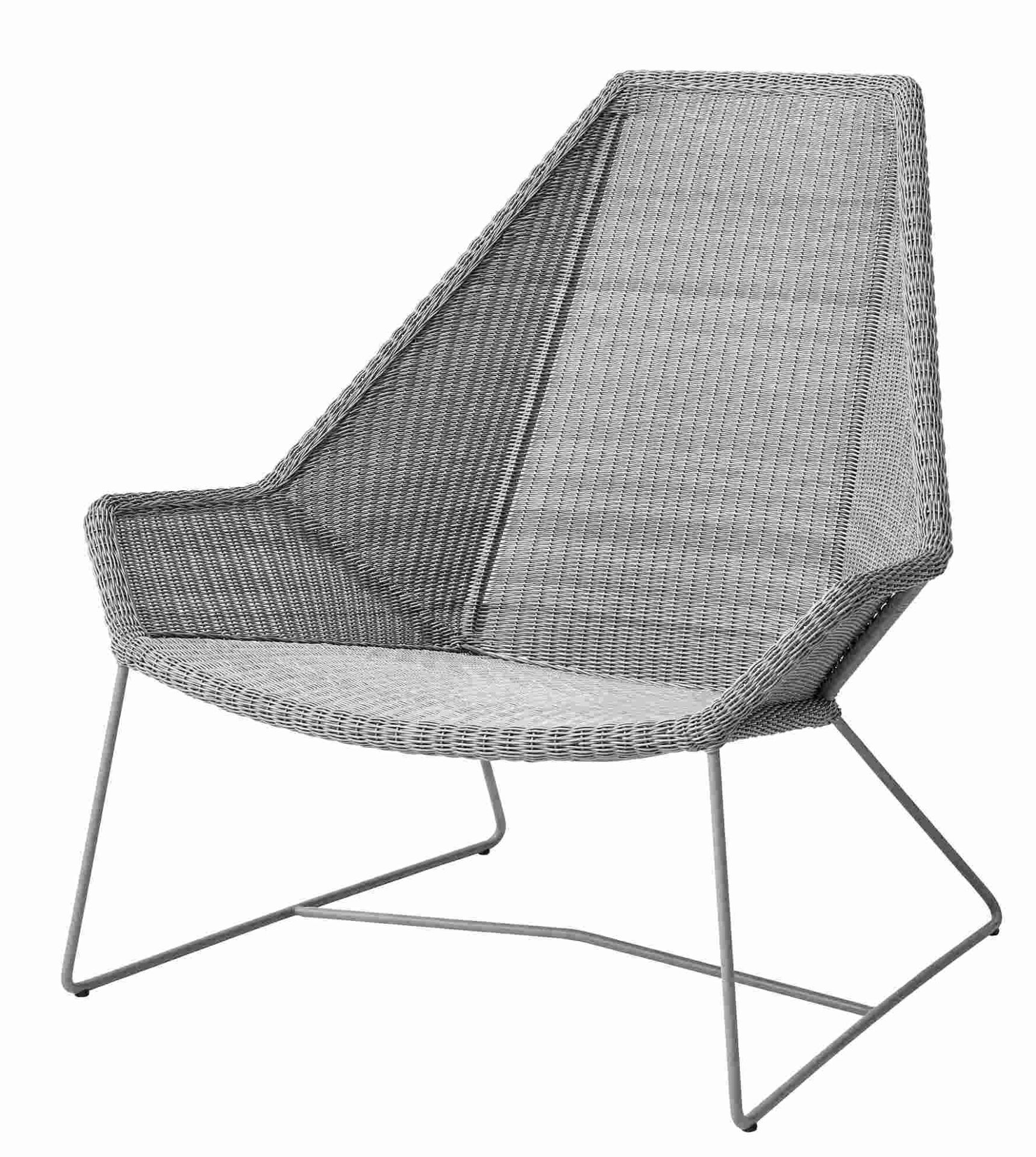 Breeze Chaise d'extérieur de highback Cane-Line Taupe