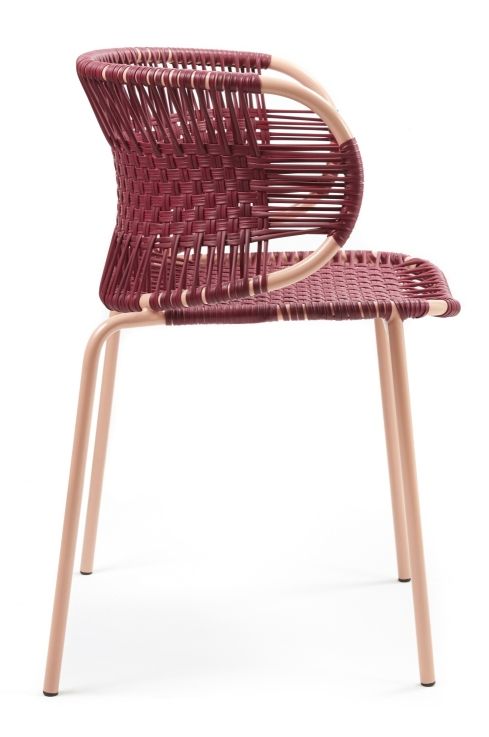 Cielo Stacking Armchair Chaise à accoudoirs empilable Outdoor ames Rouge - Rose sable