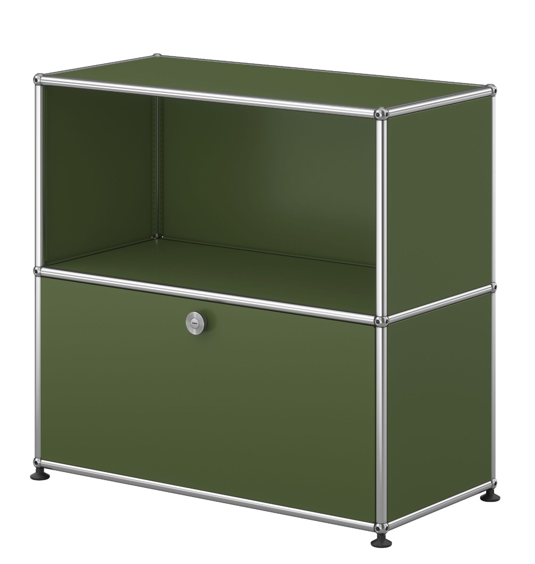 USM Haller Buffet M62 1 rabat / 1 ouverture - Vert olive