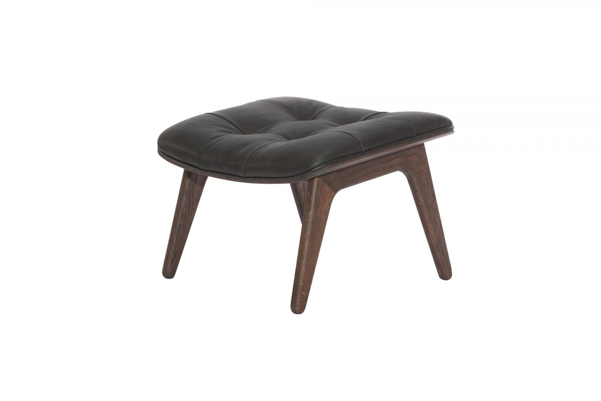 Mammoth Ottoman Revetement en cuir Norr11 Chéne foncé colorée Dunes Cuir Brun foncé