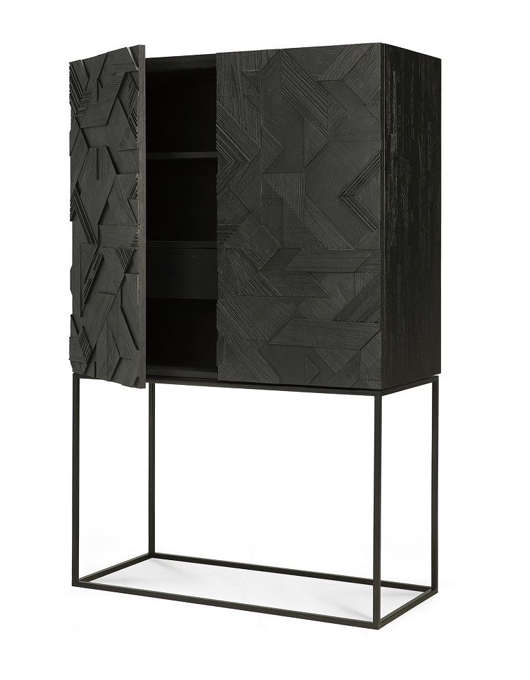 Graphic Armoire 2 portes teck noir Ethnicraft