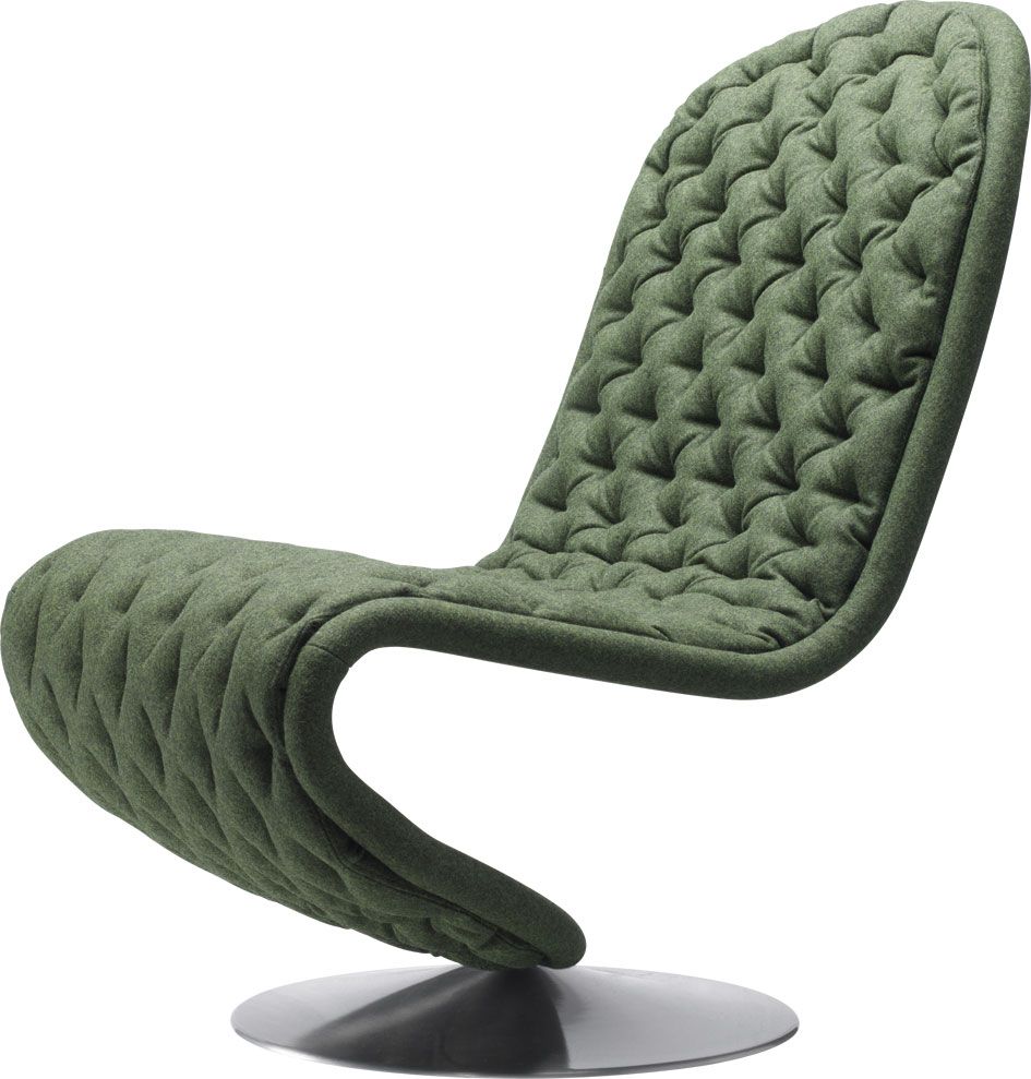 System 1-2-3 Lounge Deluxe Fauteuil à pied rond Verpan 
