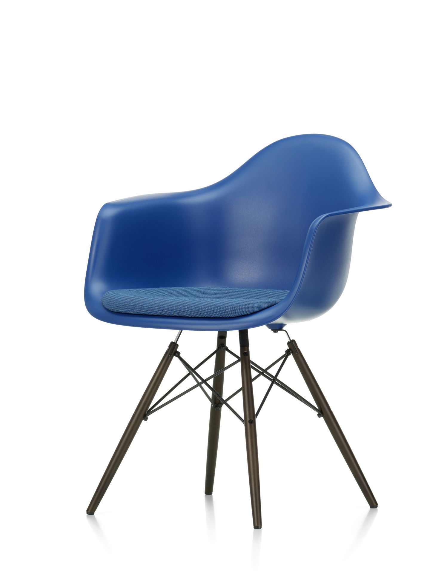 Eames Plastic Arm Chair DAW chaise avec coussin d'assise Vitra