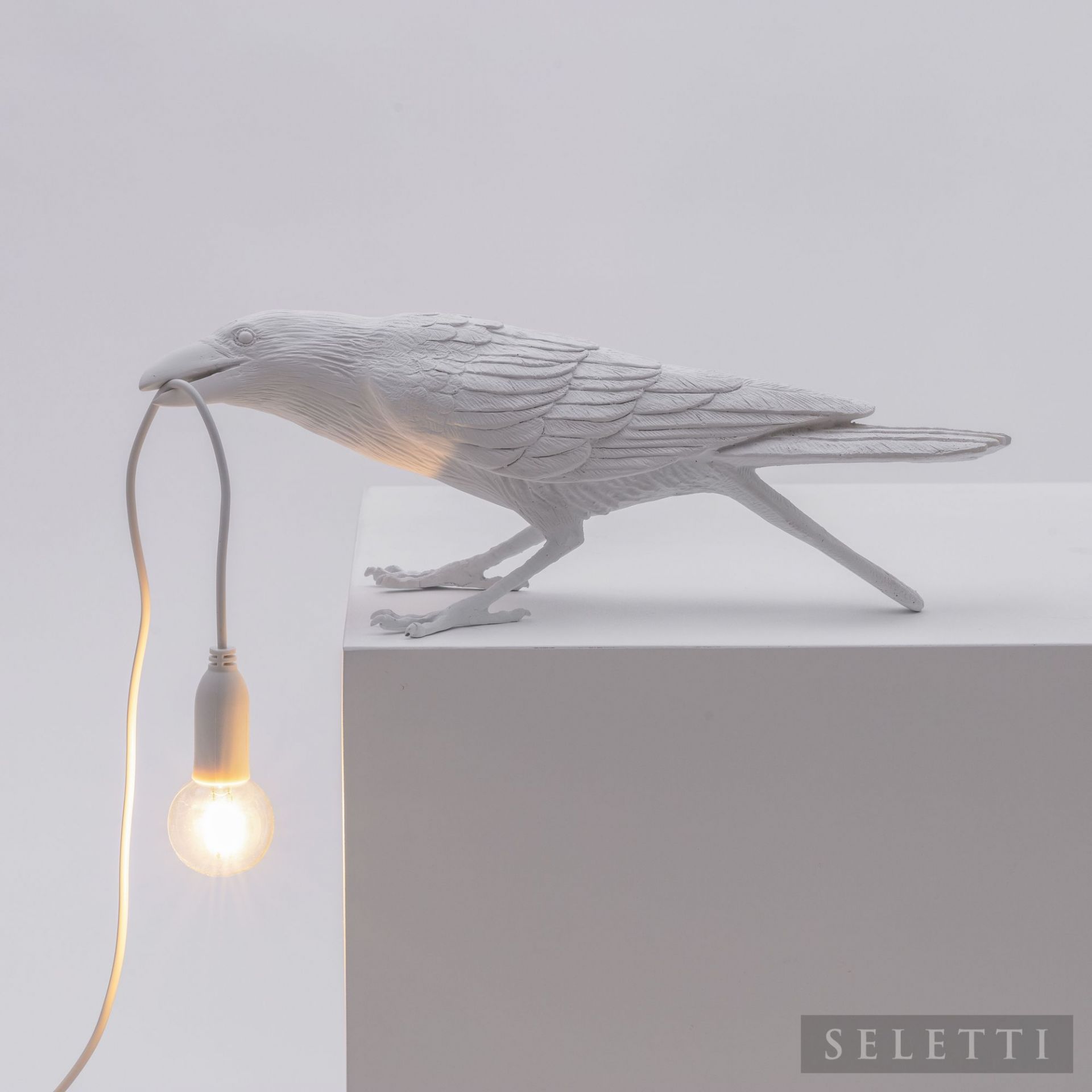 Bird Lamp Playing white Lampe Seletti OFFRE SPECIALE