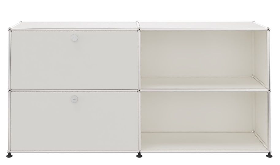 USM Haller Sideboard 2 Ouvert / 2 abattants à gauche Blanc pur - FAST DELIVERY