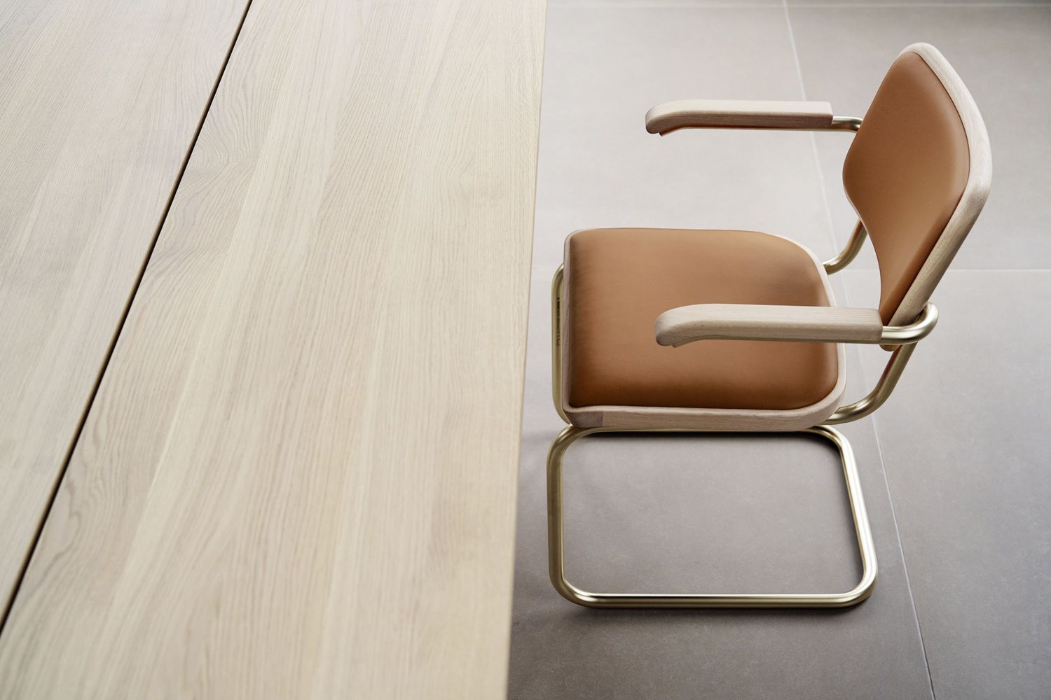 JS. Thonet by Jil Sander  S 1070 / S1070 Table de réunion Thonet
