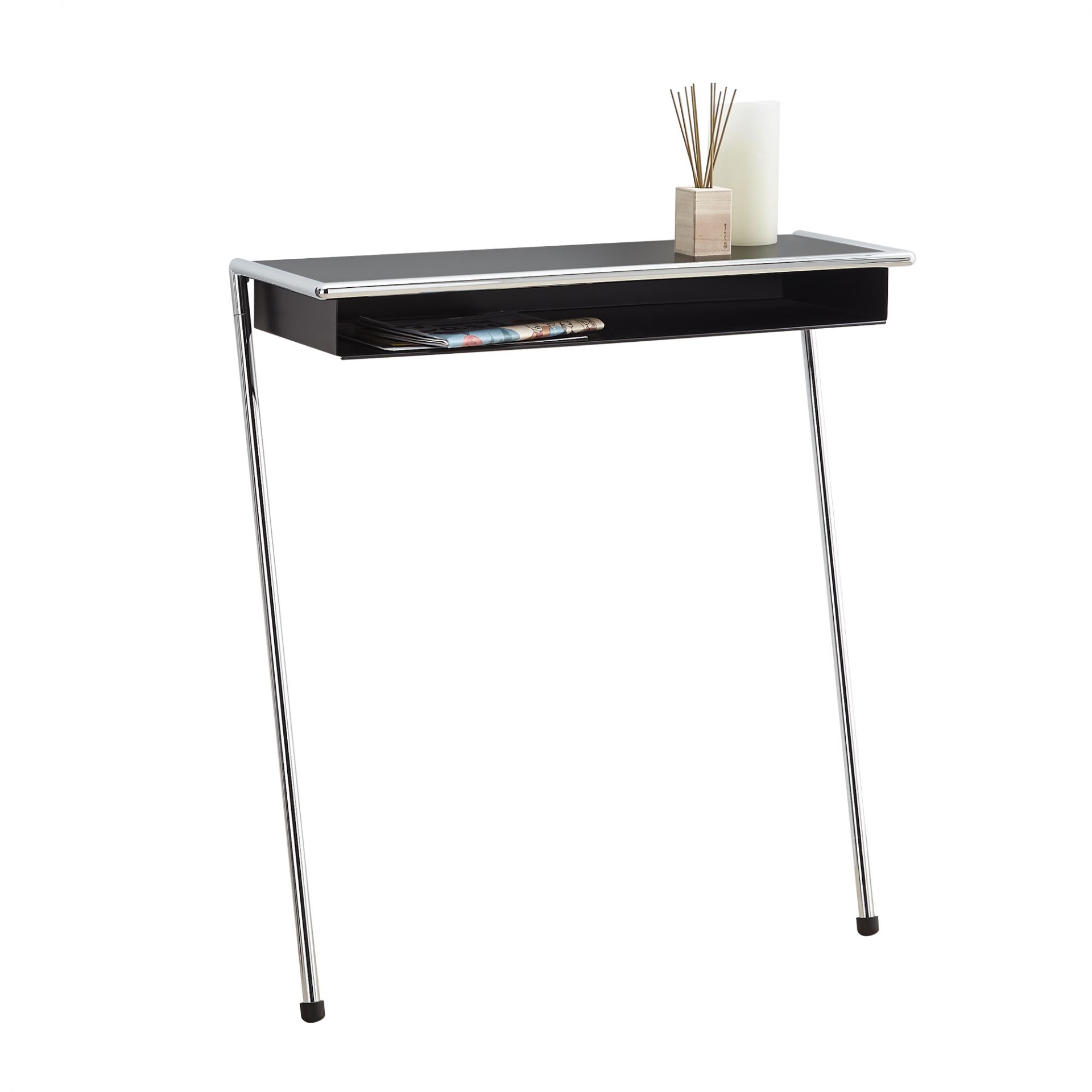 Lola Console penchée Mox cadre chromé brillant blanc