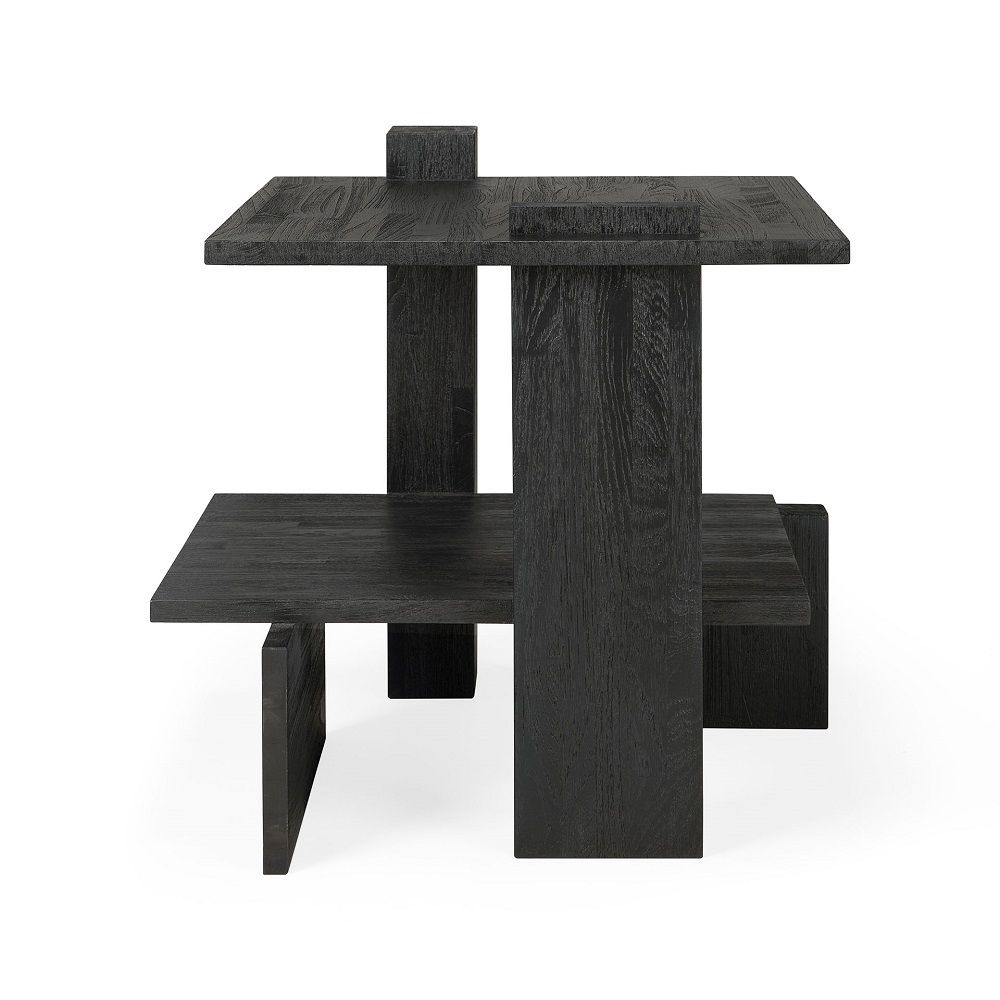 Teak Abstract Side table Table d'appoint Noir Ethnicraft
