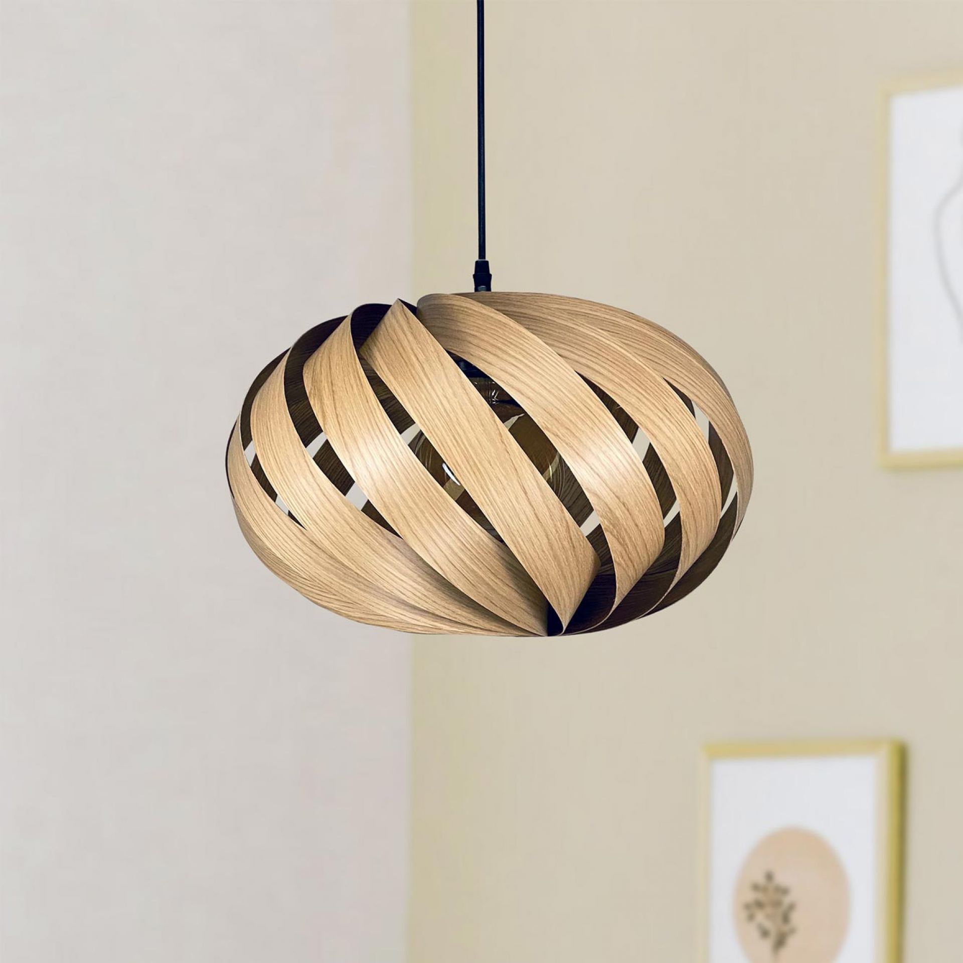 Serentia Lampe à suspendre Chêne Ø45 cm Gofurnit