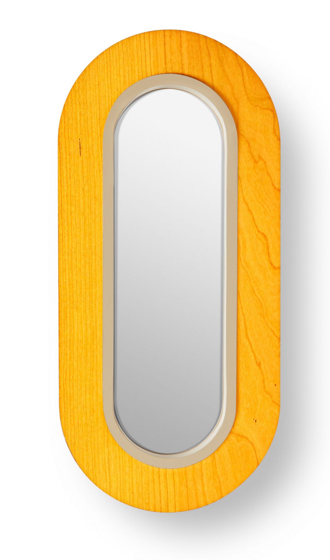 Lens Lampe murale à LED anneau métallique ovale en blanc ivoire Jaune LZF Lamps