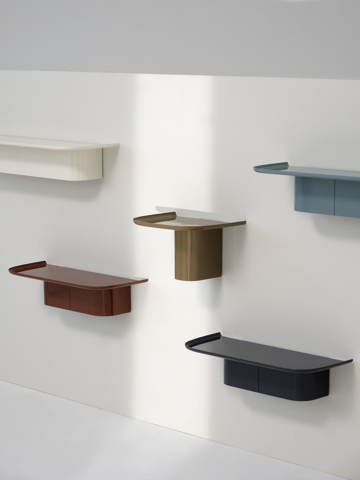 Corps Shelf Small 7 hooks Étagère murale Hay