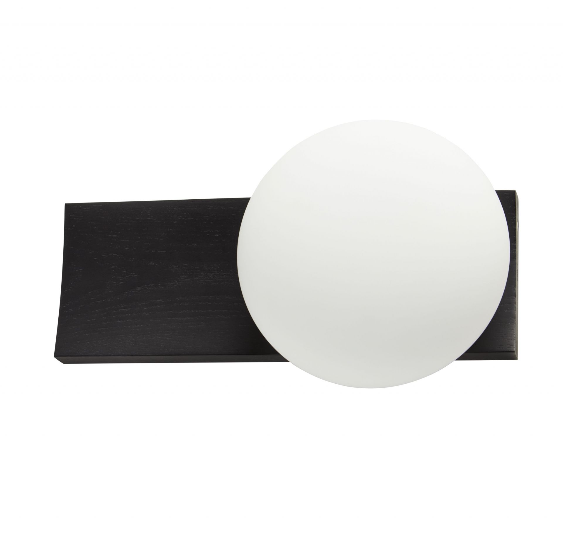 Dew table et applique murale frêne noir laqué Woud
