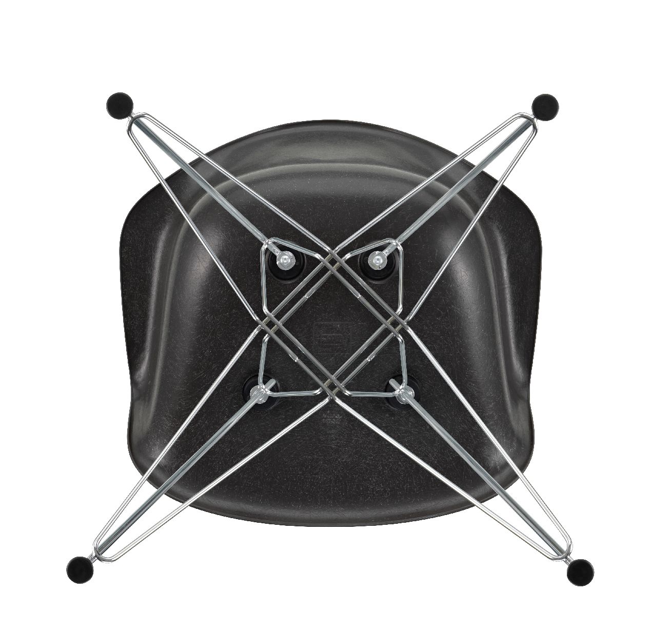 Fauteuil Eames en fibre de verre, fauteuil DAR, gris éléphant, Vitra OFFRE SPECIALE