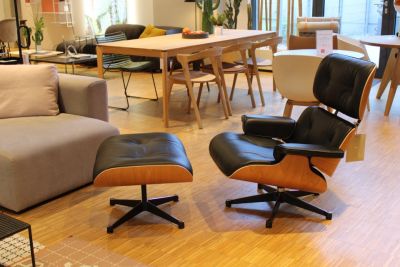 Eames Lounge Chair & Ottoman Fauteuil Cerisier Vitra - PIÈCE D'EXPOSITION