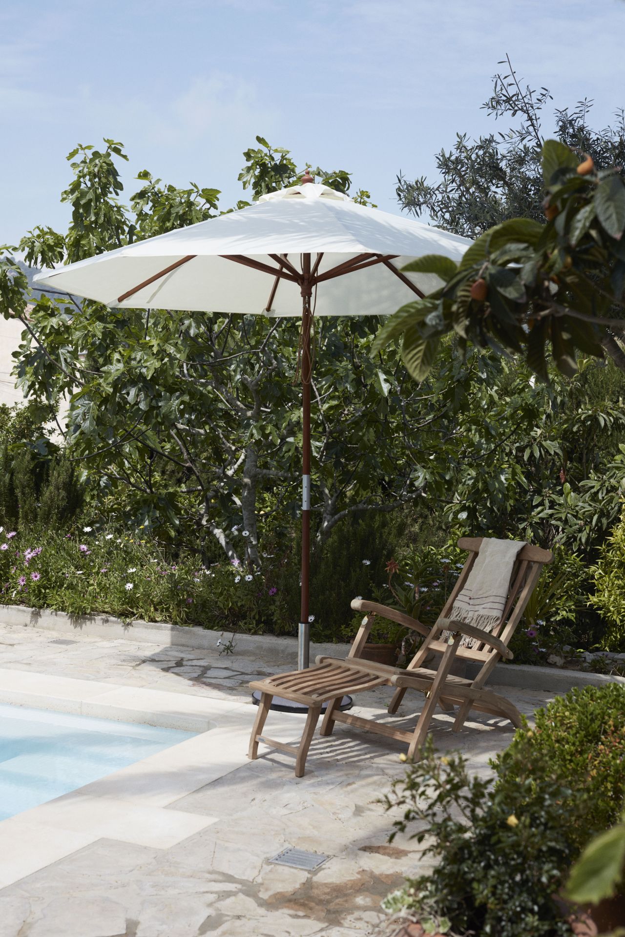 Steamer Deck Chair Chaise longue d'extérieur Skagerak by Fritz Hansen