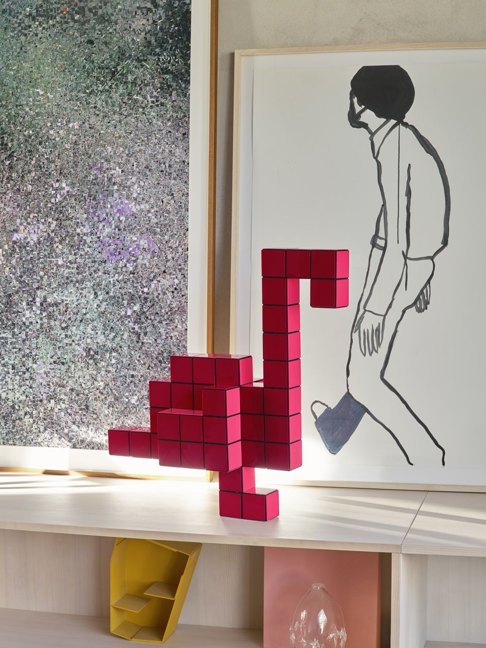 Panton Cubes Flamingo Duoton Sculpture Vitra