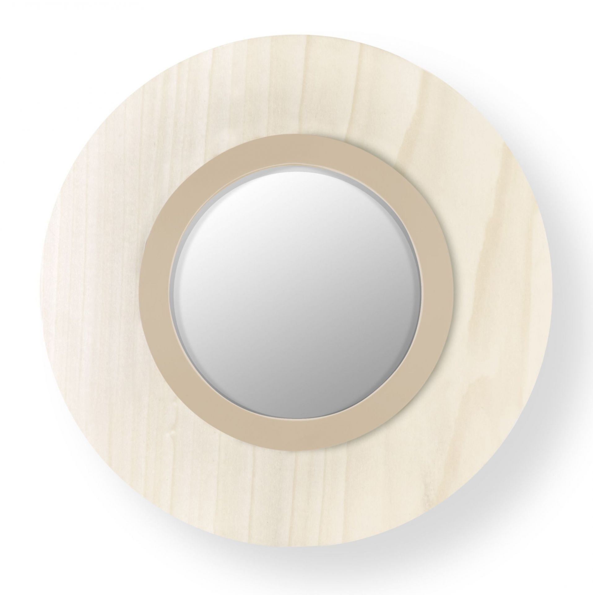 Lens LED Applique Murale Round Metal Ring in Blanc Ivory LZF Lamps 