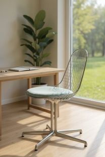 DKL-5 Wire Chair chaise avec coussin d'assise Vitra