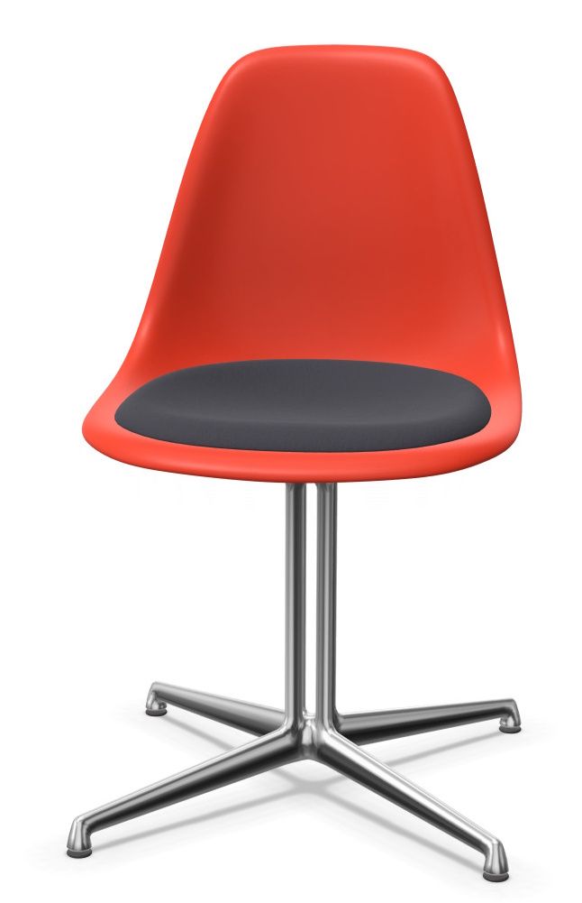 Eames Plasic Side Chair DSL RE chaise avec assise rembourrée Vitra 