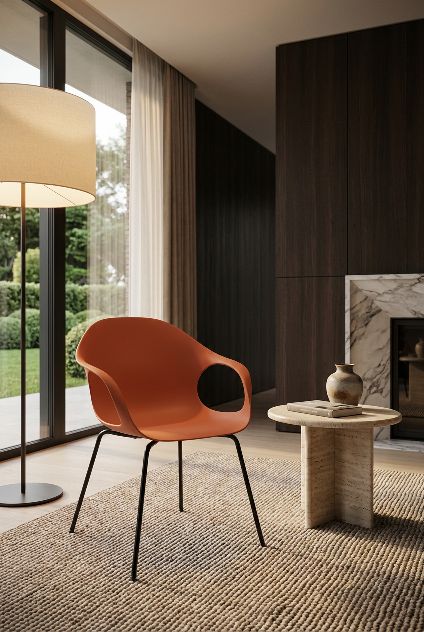 Fauteuil Elephantino piètement quatre pieds Kristalia