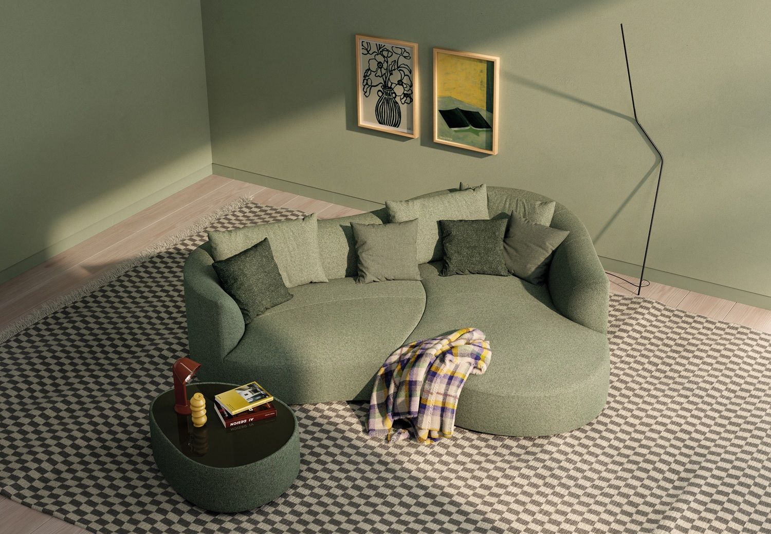 Canapé Siwa grand avec chaise longue Cor 