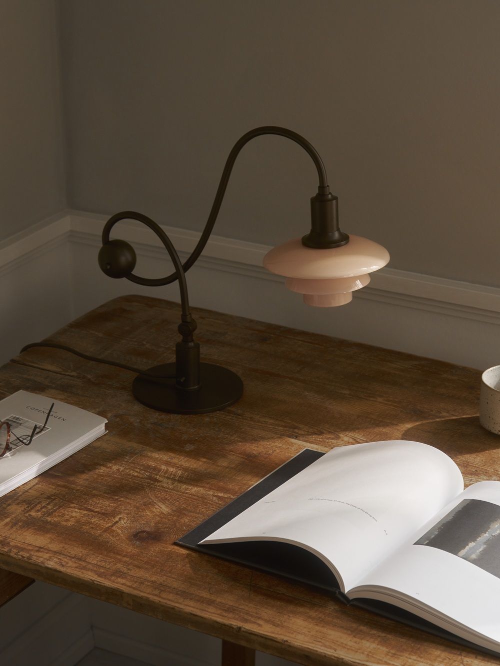 Lampe de table PH 1/1 Piano, couleur Dusty Terracotta, Louis Poulsen