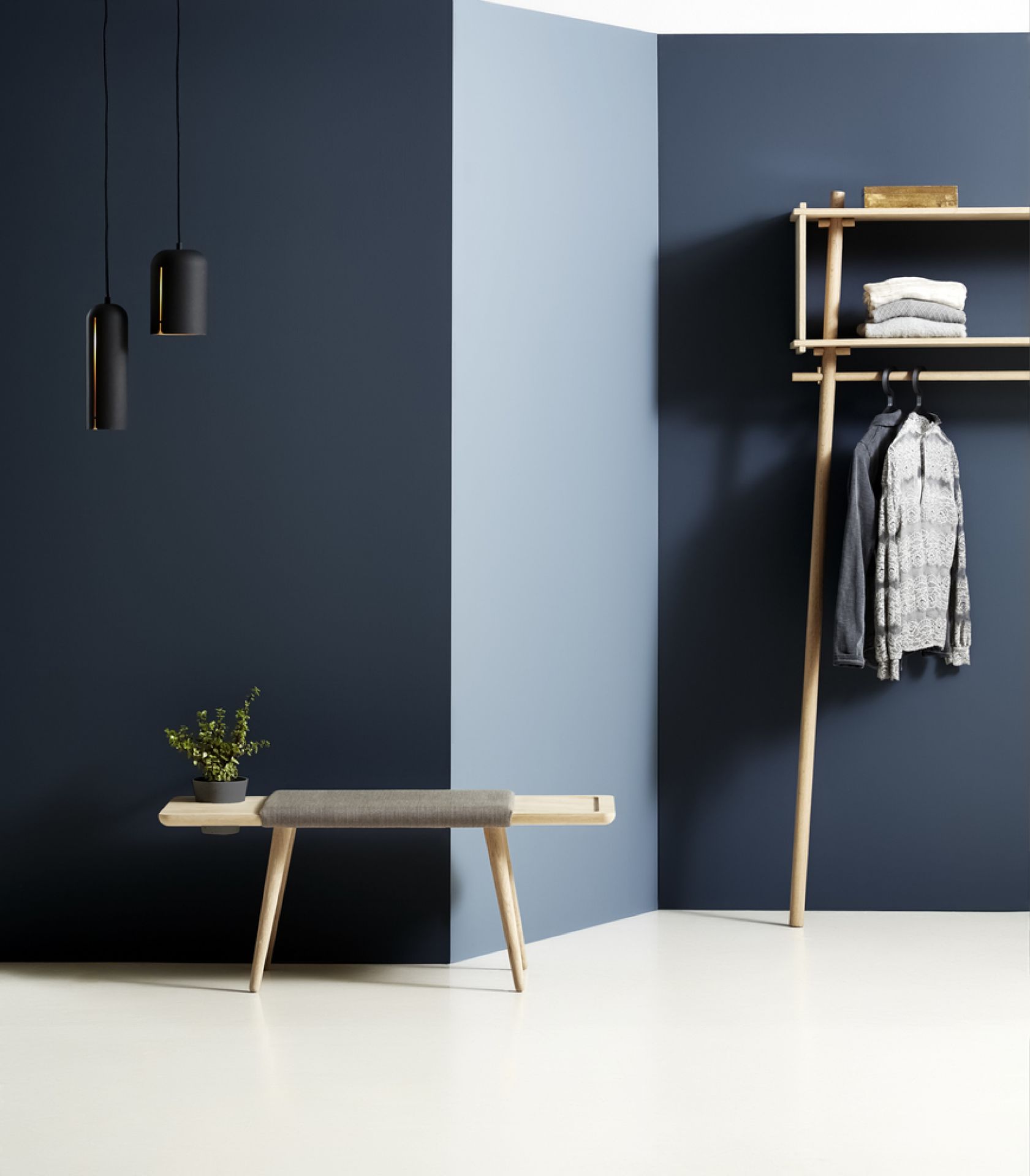 Töjbox vestiaire Woud Lx80 cm chêne noir