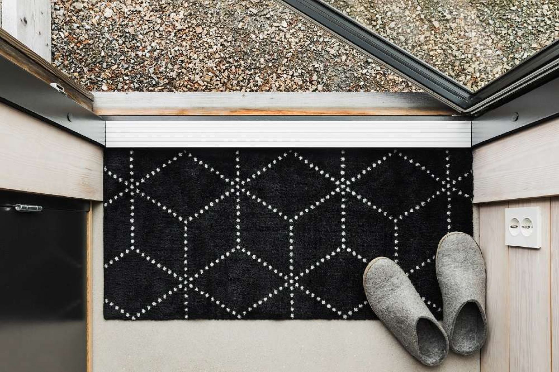 Paillasson Hagl Intérieur / Extérieur 60x85 cm / NOIR Heymat OFFRE SPECIALE