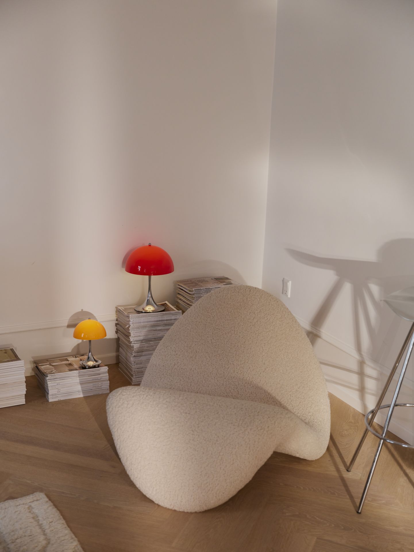 Panthella 160 Portable Lamp Chrome Lampe de table / Lampe à batterie Louis Poulsen