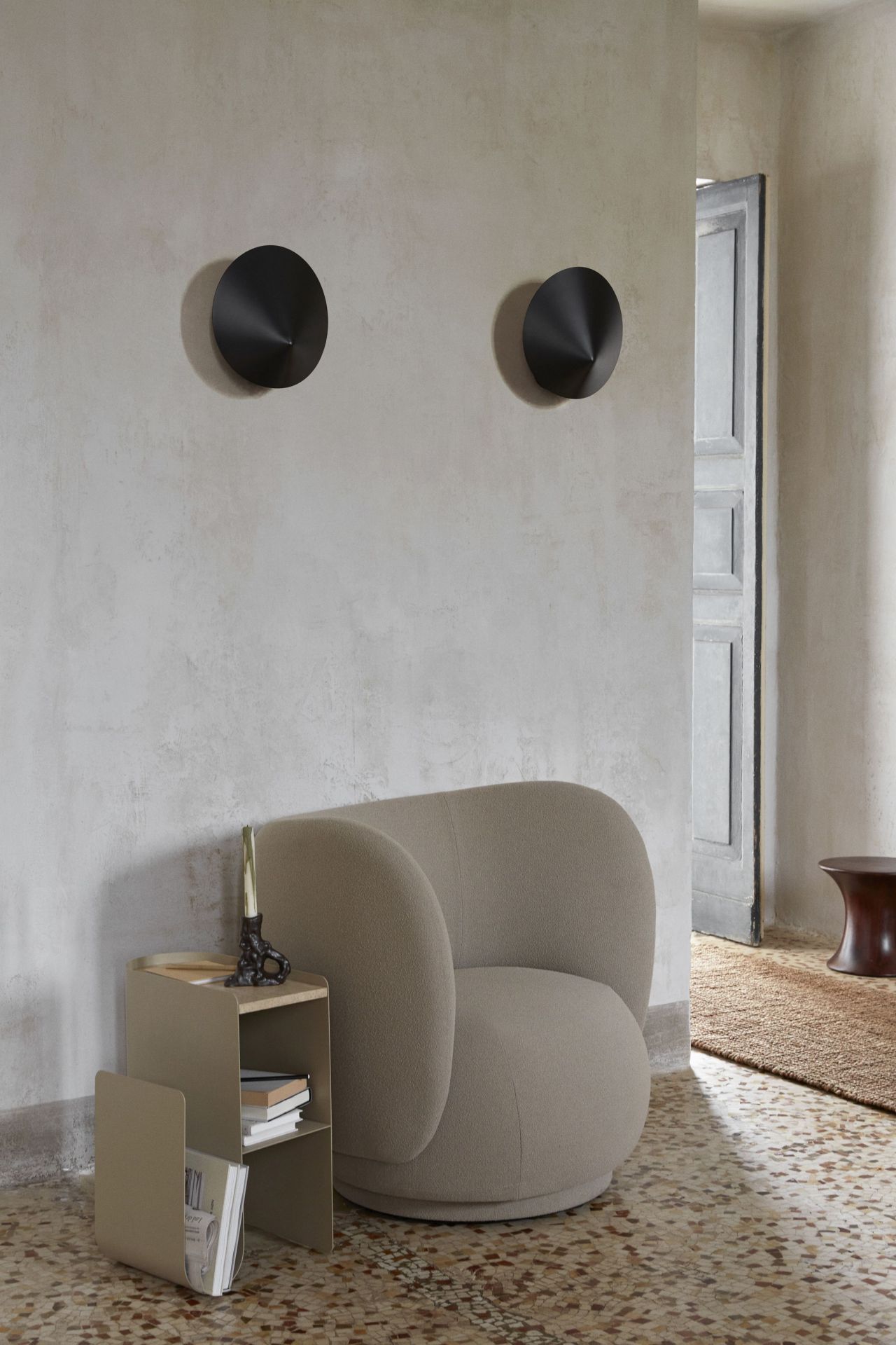 Arum applique murale noir Ferm Living
