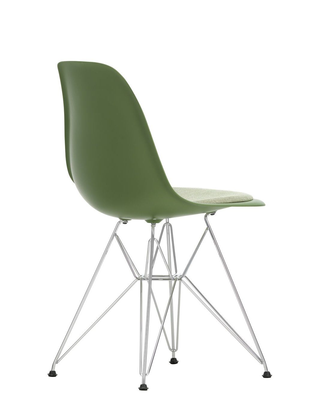 Eames Fiberglass Chair DSR chaise avec coussin d'assise Vitra
