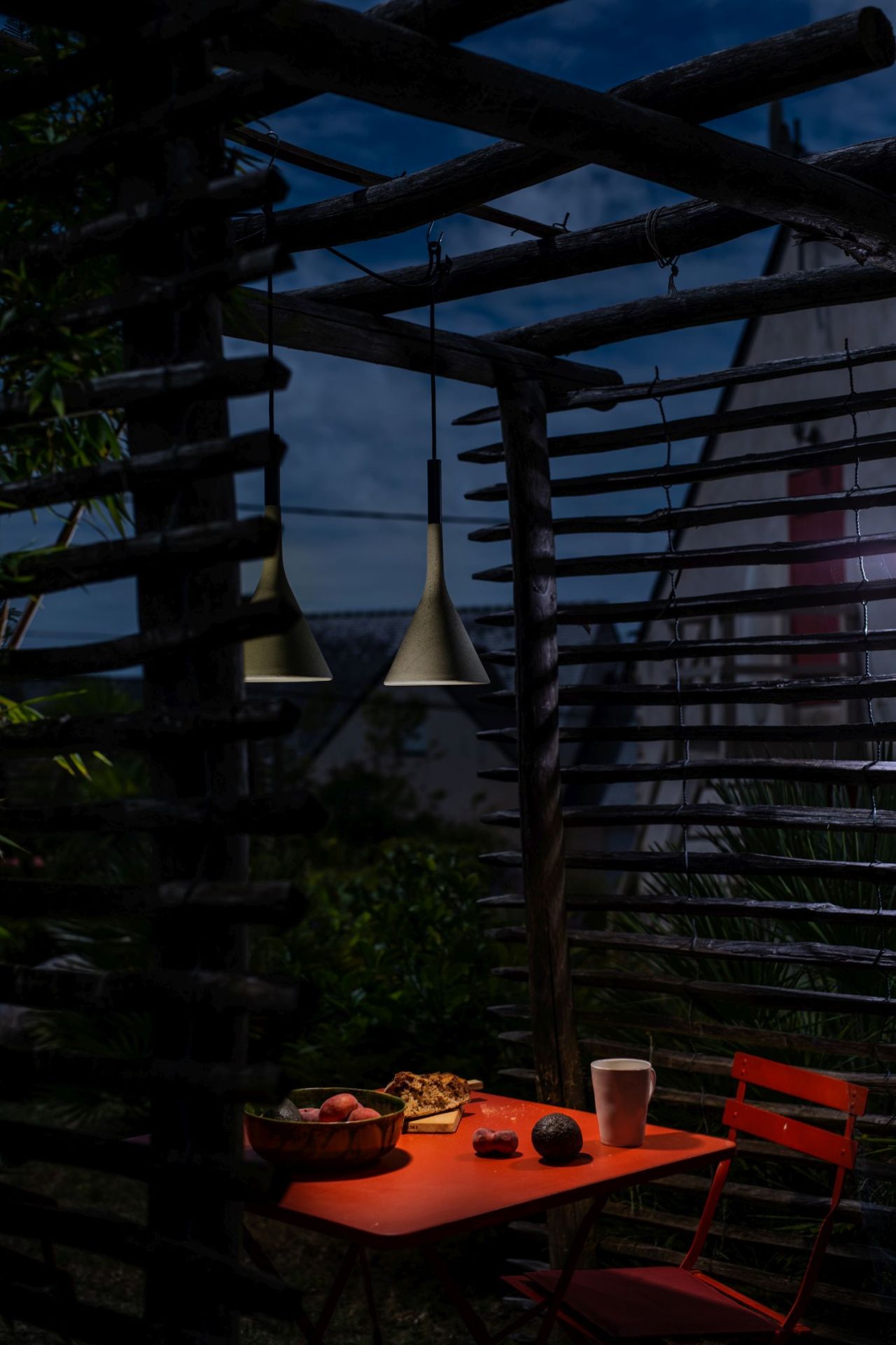 Aplomb Outdoor Lampe suspendue LED Gris Foscarini