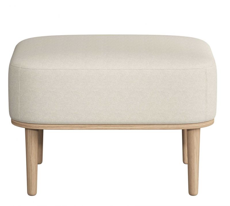 Serena Pouf Ottoman chêne naturel novoform Sweet Vanilla