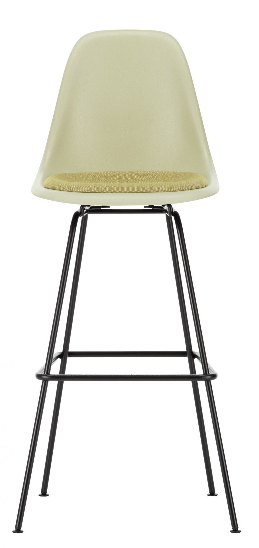 Eames Fiberglass Bar Stool High Tabouret de bar avec coussin d'assise Vitra 