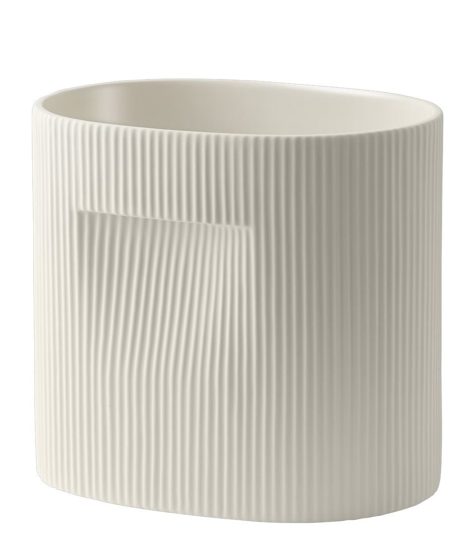 Ridge Planter pot de fleurs Muuto Blanc cassé H 24 cm