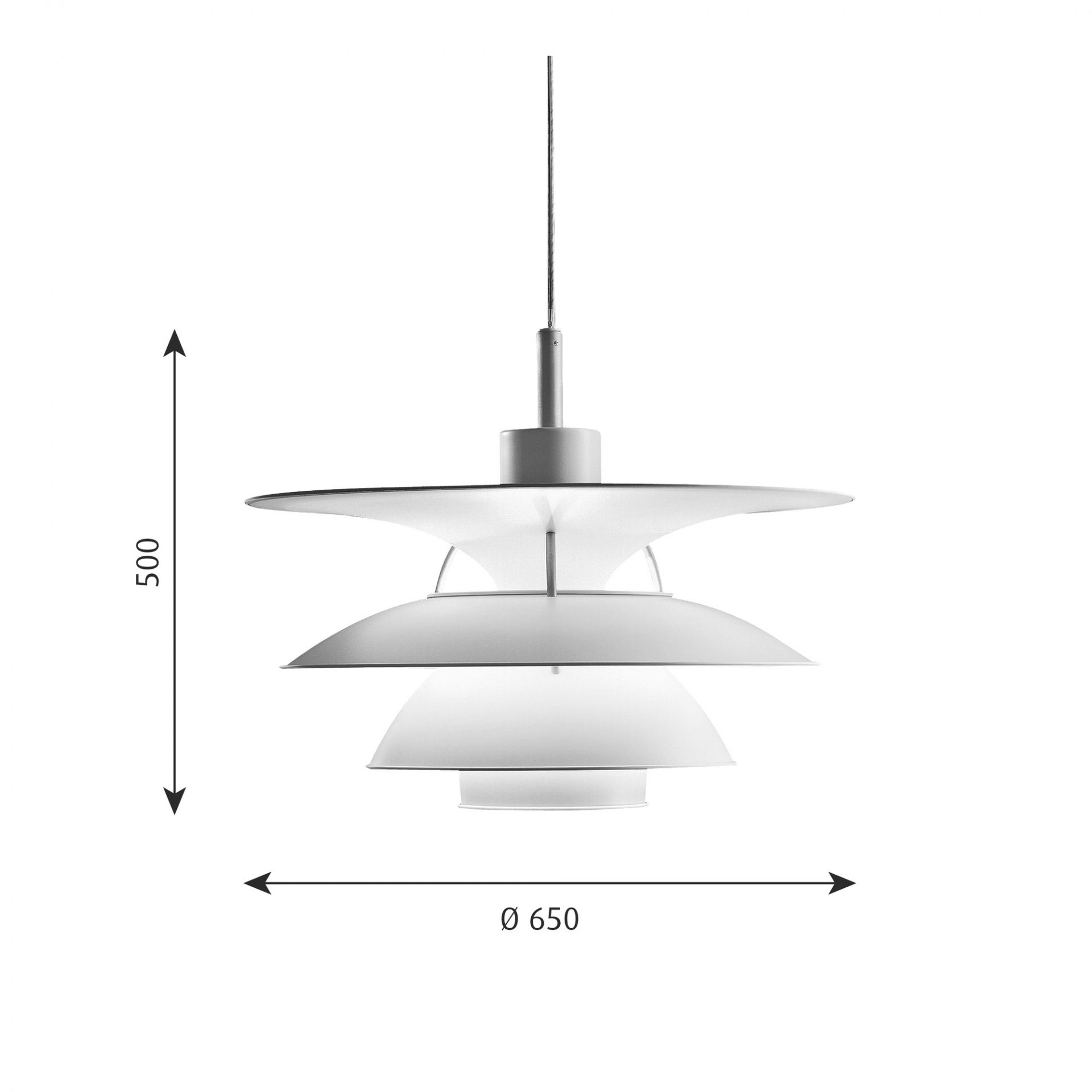 PH 6 1/2 - 6 LED Lumière pendante Louis Poulsen