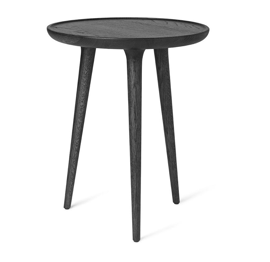 Accent Side Table Medium Mater Chêne Laqué Teinté Noir