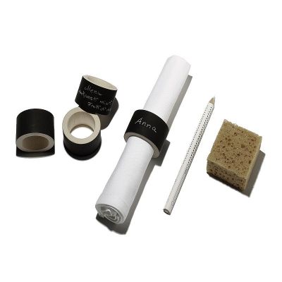 Lot de 4 anneaux de serviette names &amp; notes