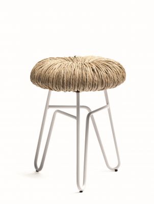 Donut Tabouret blanc H45cm Mogg
