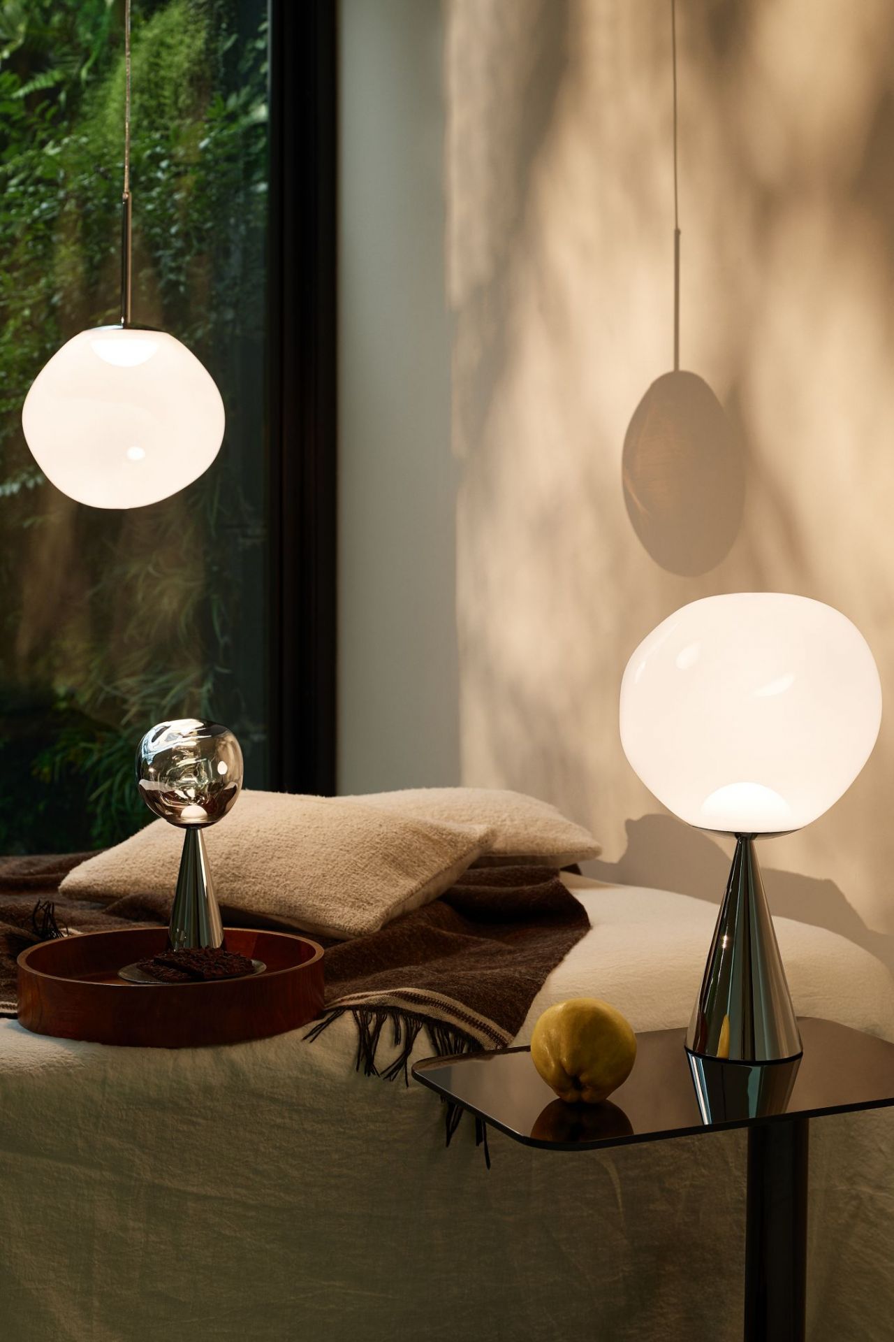 Melt Portable LED Lampe de table Argent Tom Dixon