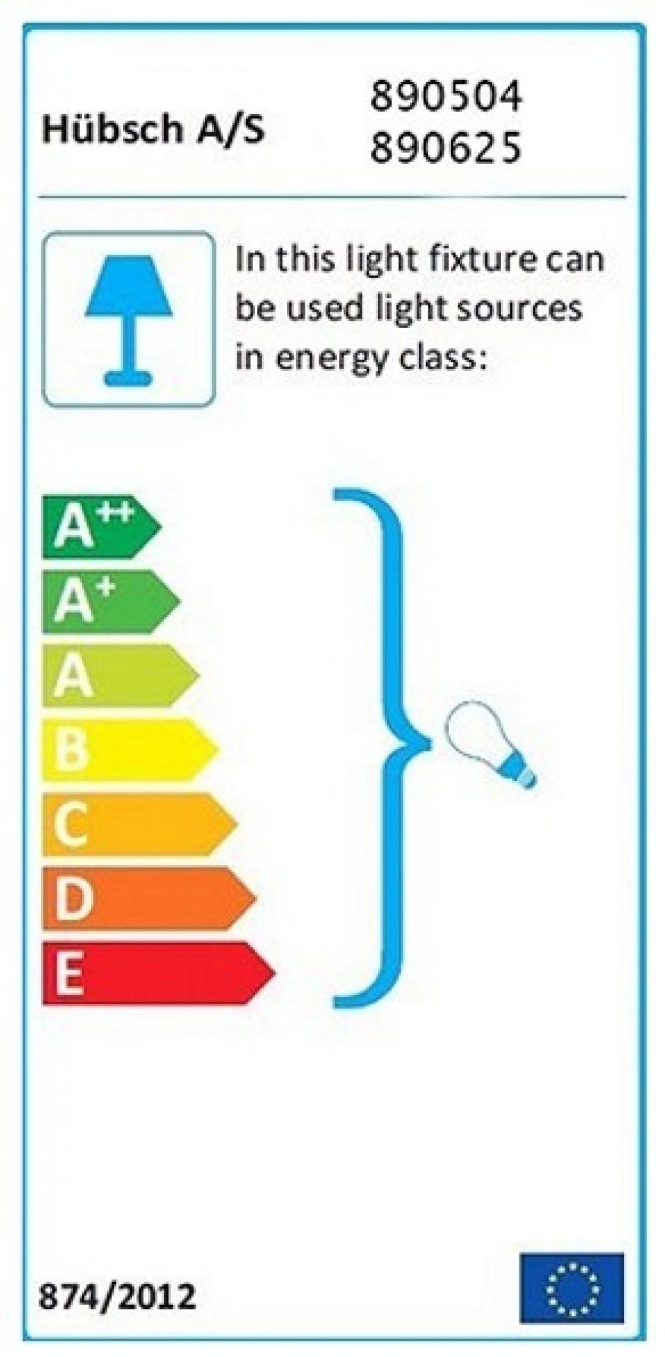 Lampe w / ampoule, LED Fumée / Gris Hübsch Intérieur