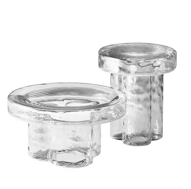 Soda Table d'appoint Miniforms L 38 x P 38 x H 45 cm / verre de Murano transparent