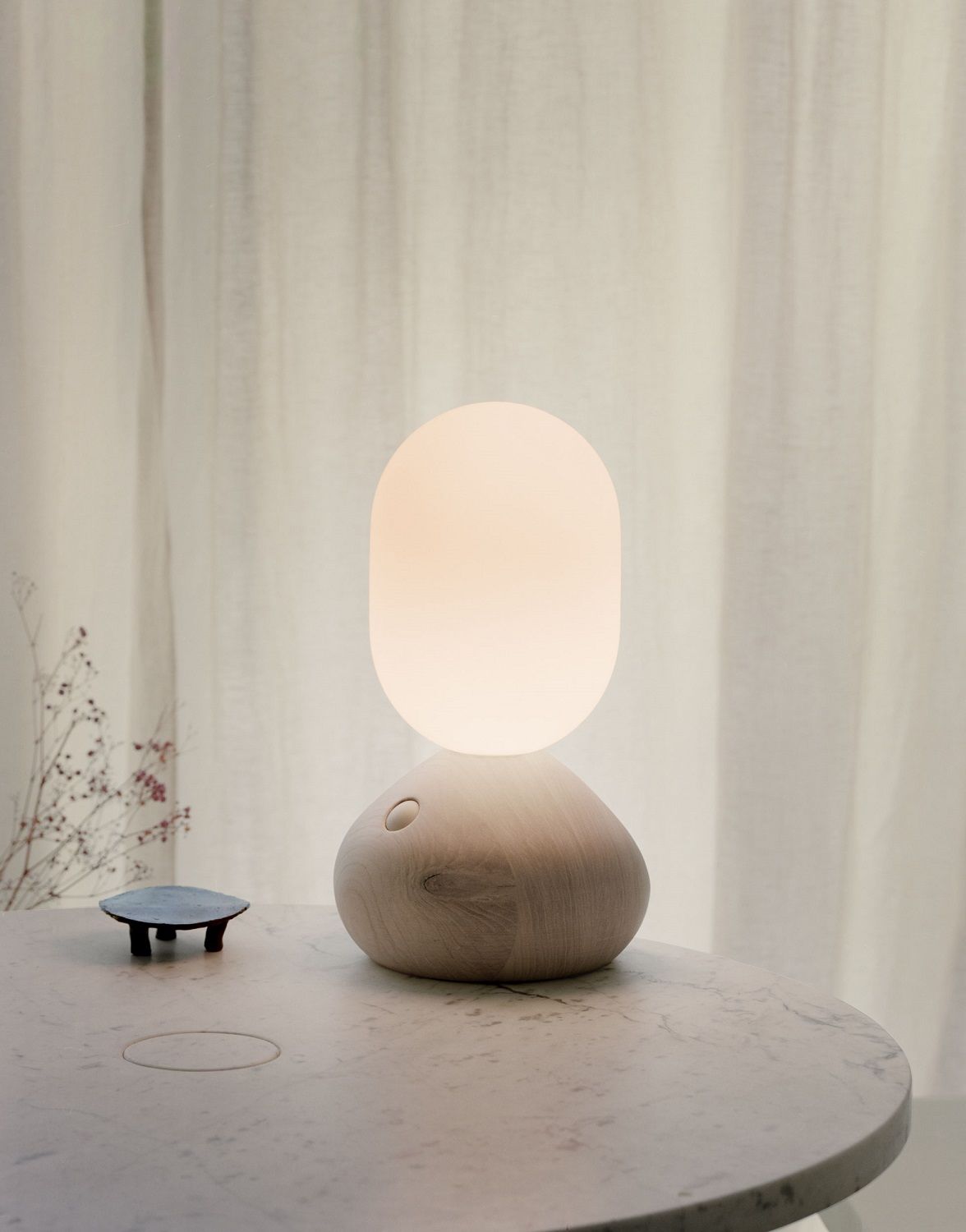 Sun Home Sculpture lumineuse / Lampe de table grise