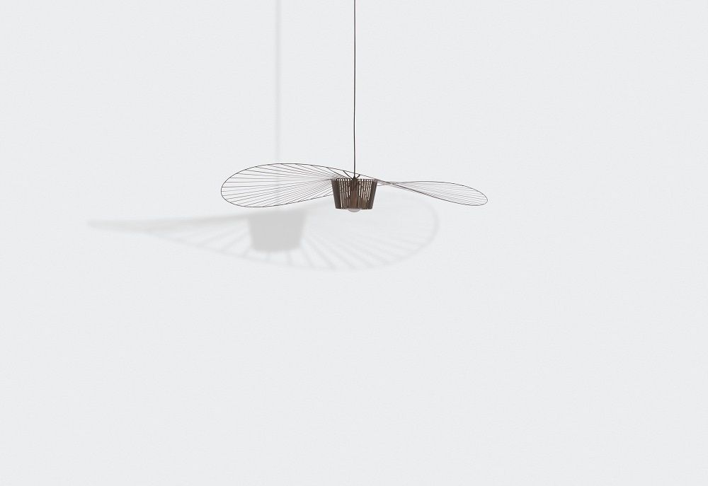 Vertigo Pendelleuchte Medium in Bronze von Petite Friture, filigrane Hängelampe für Wohnzimmer und Esszimmer.