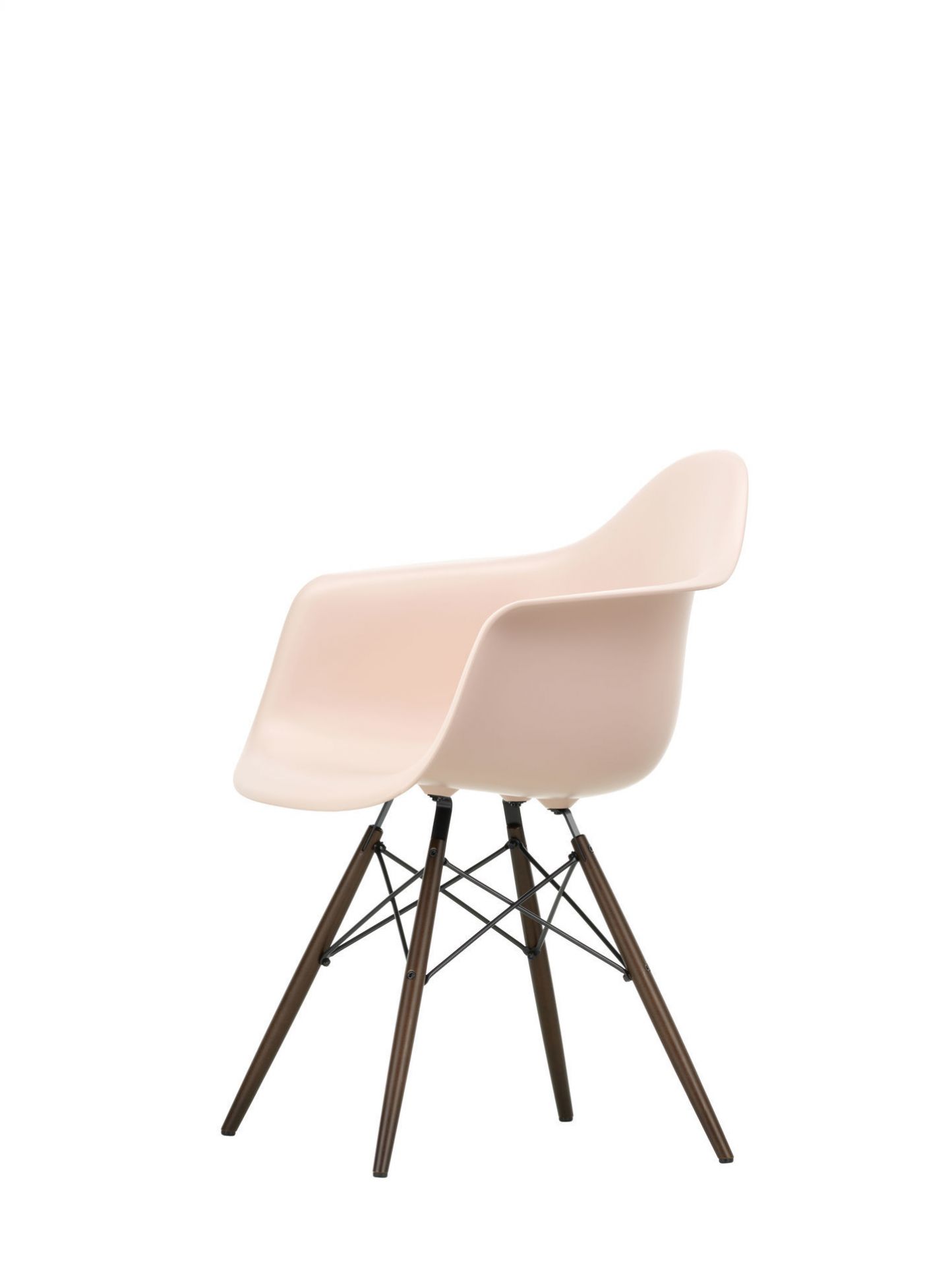 Eames Plastic Arm Chair DAW Chaise Vitra Érable jaunâtre - Granite gris