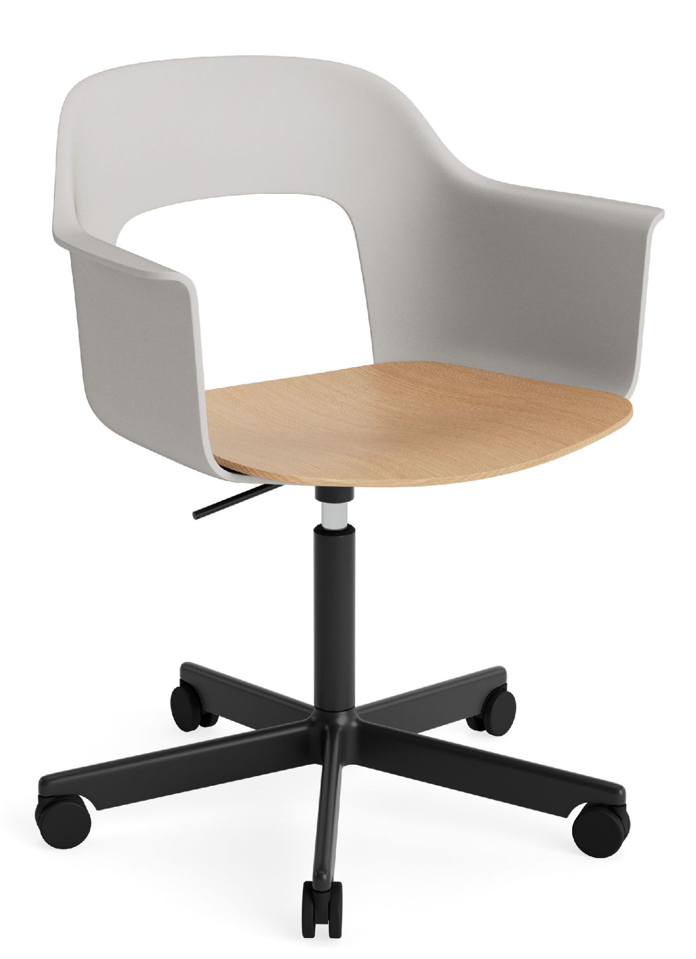 Layout Armchair 242 Fauteuil 4 pieds en étoile Vérin à gaz avec fonction pivotante Hay