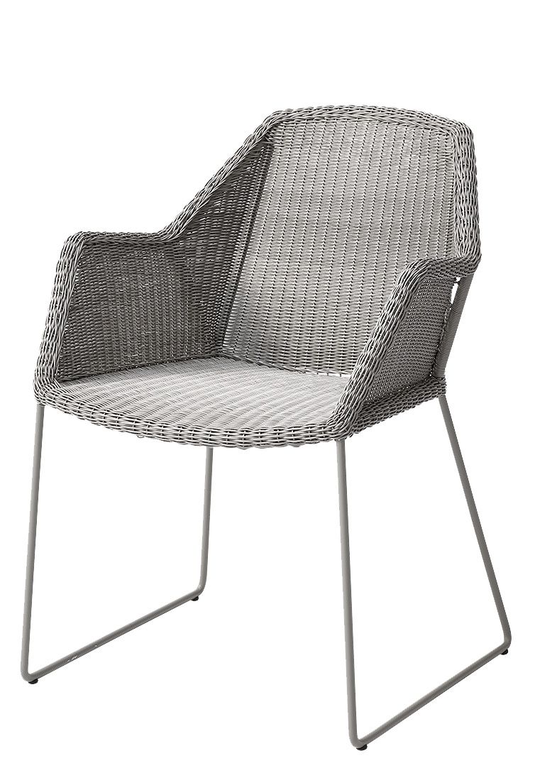 Breeze Ensemble de 2 chaises d'extérieur à cadre antidérapant Cane-Line Taupe