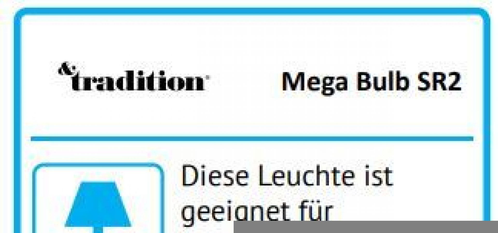 Mega Bulb SR2 Lampe à suspendre KLAR / KLAR AndTradition OFFRE SPECIALE